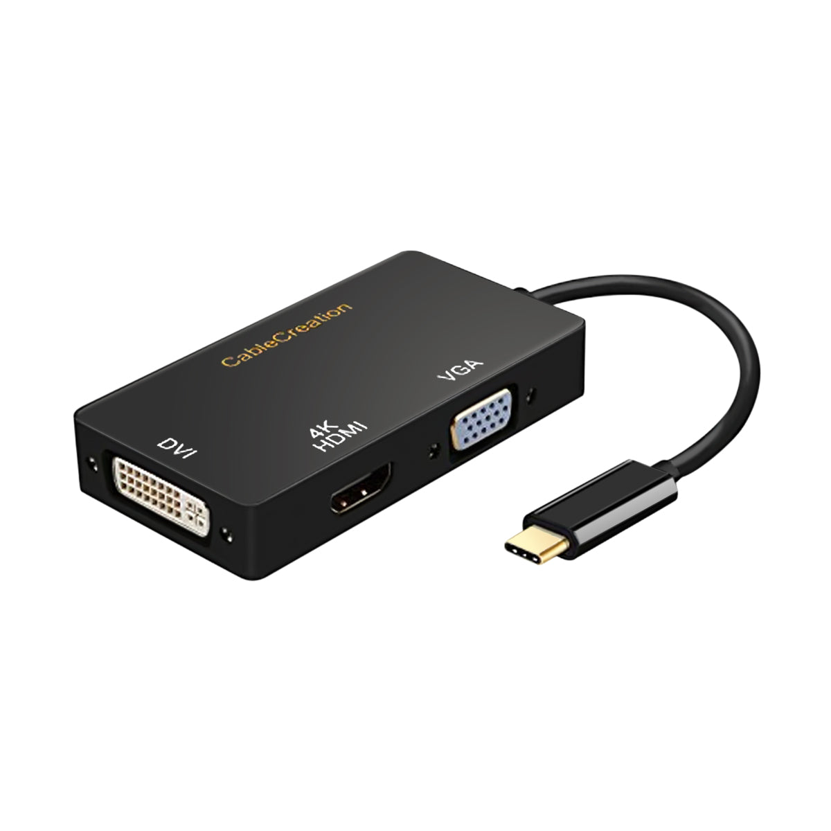 3 in 1 USB C to HDMI DVI VGA Adapter