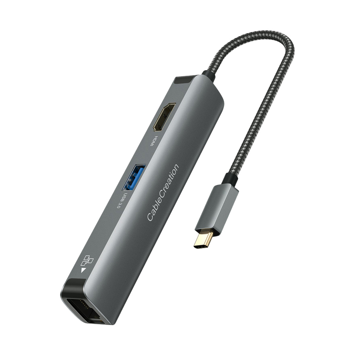 Adaptateur multiport USB-C - carte sD HDMI 4K - GbE - 2x USB 3.0