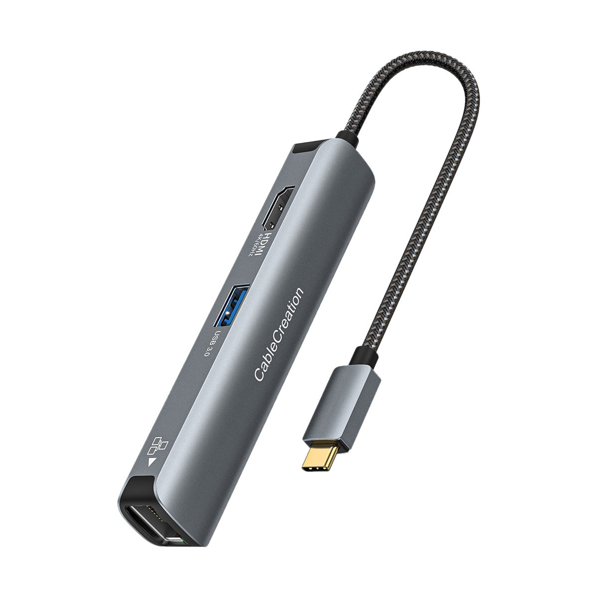 Hub USB C Ethernet, Adaptateur USB C avec HDMI 4K, Gigab…