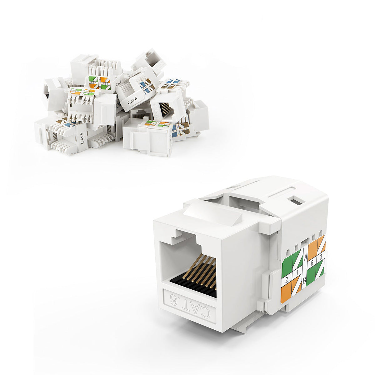 Cat6 RJ45 Keystone Jack Module Connector | CableCreation