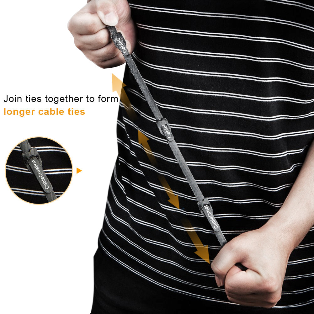 join nylontie together to form a longer cable tie