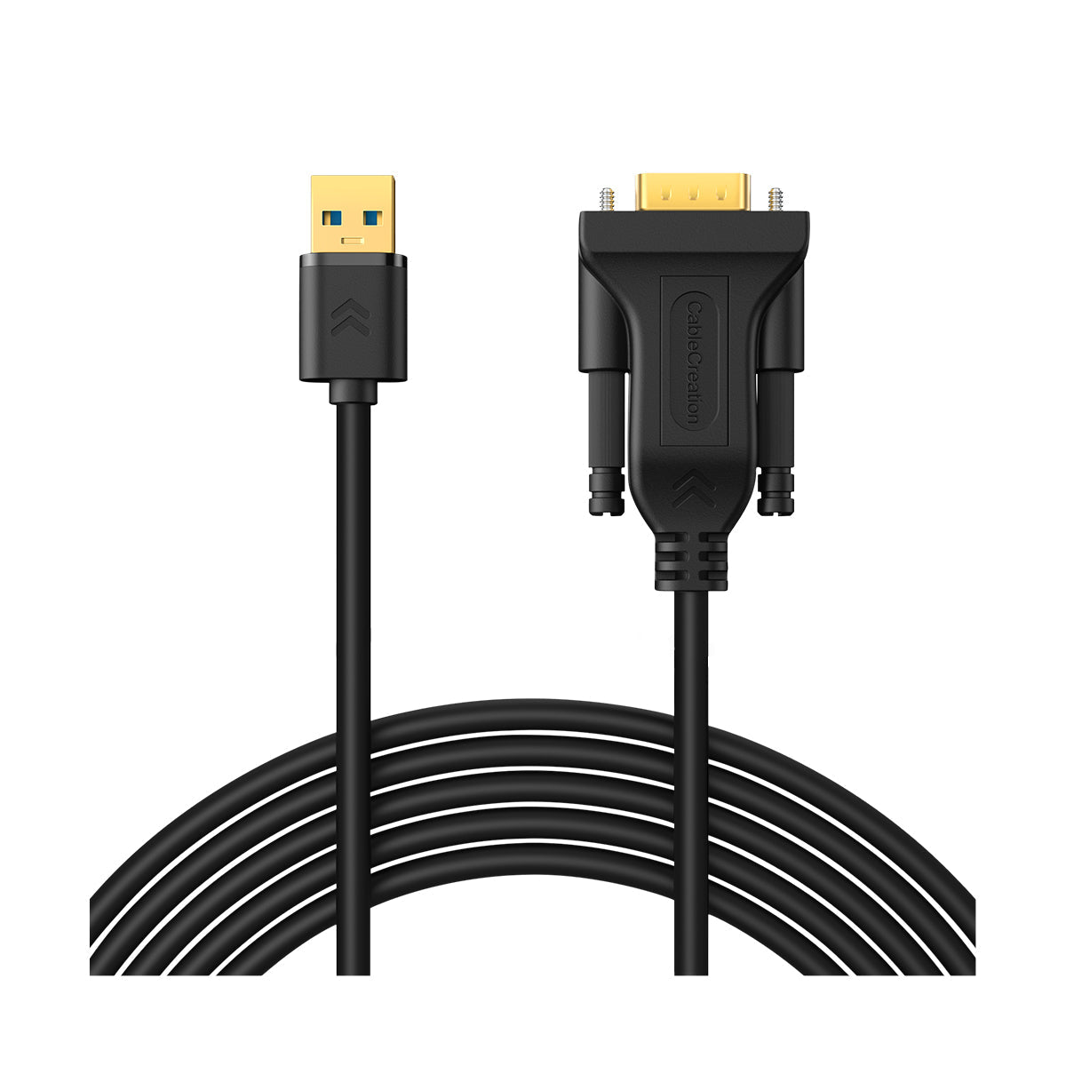 USB 3.0 to VGA Cable 6 Feet, CableCreation USB to VGA Adapter Cord 1080P @  60Hz, External Video Card, Only Support Windows 10/8.1/8 / 7 (NO  XP/Vista/Mac OS X), Black 