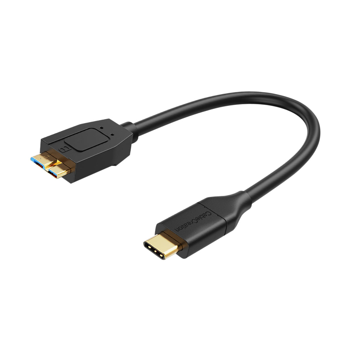 CableCreation Cable corto USB para disco duro de 1 pie, USB 3.0 A a Micro  B, 5 Gbps de datos, cable de disco duro externo USB 3.0 funciona para disco