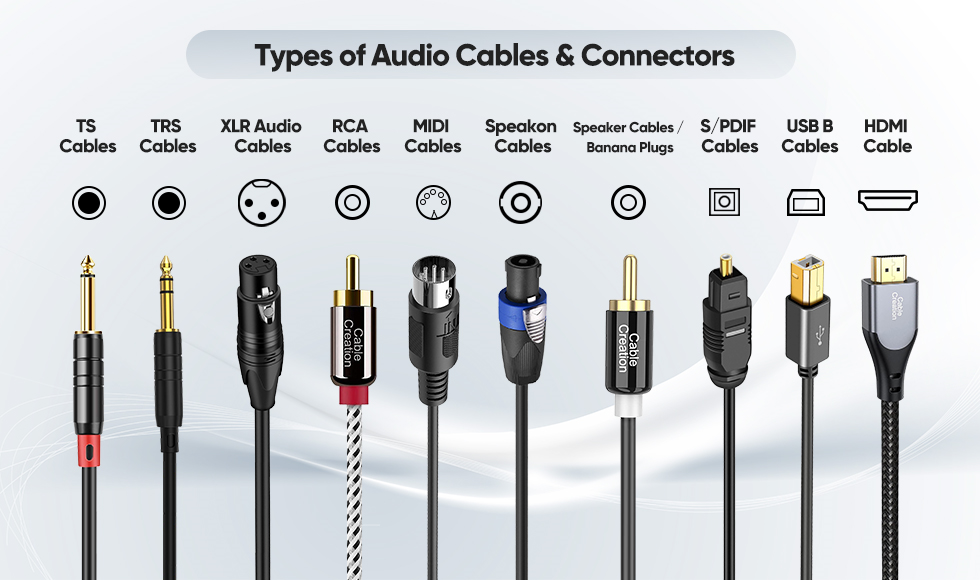 Types of Audio Cables & Connectors | CableCreation