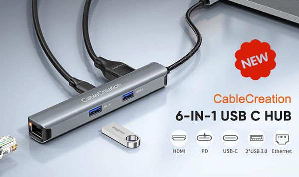 6-in-1 USB C Hub Adapter CableCreation New Product Listing