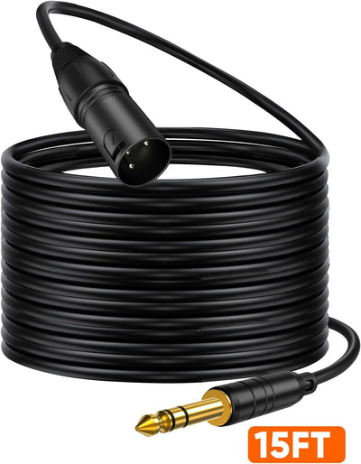CableCreation 1/4" to XLR 20ft, 6.35mm TRS to XLR Microphone Cord
