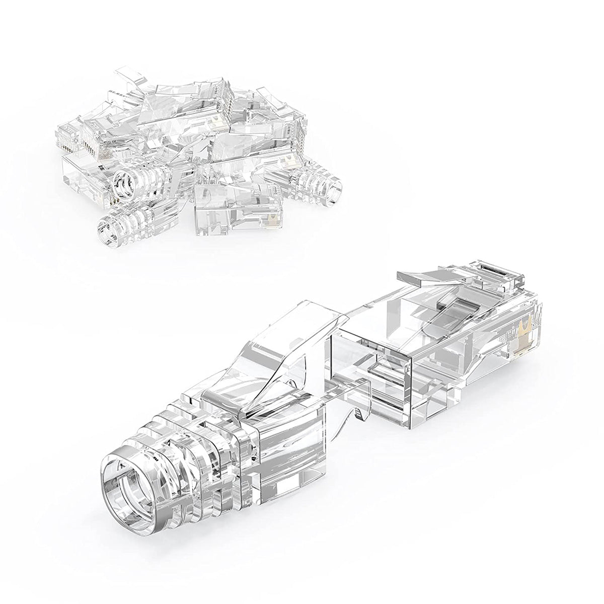 Cat6 Rj45 Socket Cat6 RJ45 Ethernet Connector with Strain Relief Boots | CableCreation