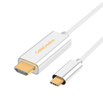 White USB C to HDMI Cable