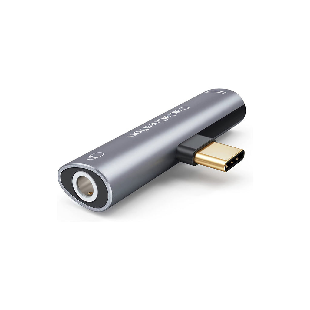 USB C Audio Adaptateur, 2 en 1 Type C vers Adaptateur Prise Jack pour  Casque Audio 3.5 mm avec Chargeur, câble Audio USB C-Argent