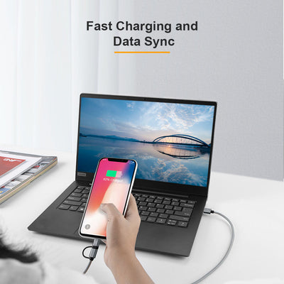 iphone 2-in-1 dual charging cable