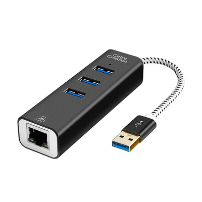 3-Port USB 3.0 Hub with Ethernet Adapter
