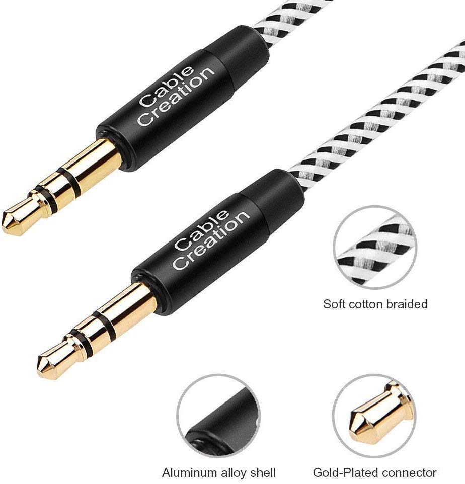 Soft Nylon Braided  audio cable