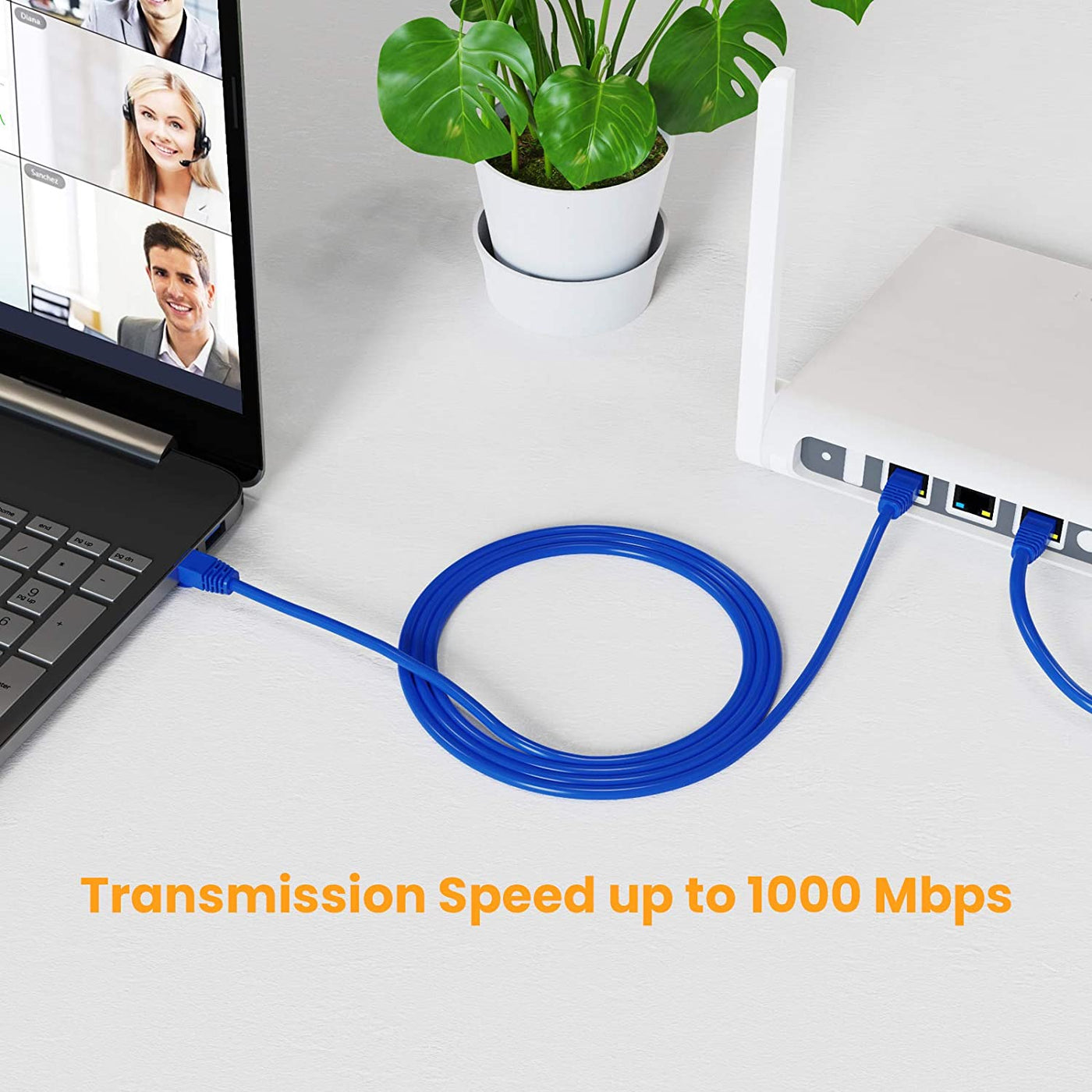Cat 5e Ethernet Cable Supports 1000mbps