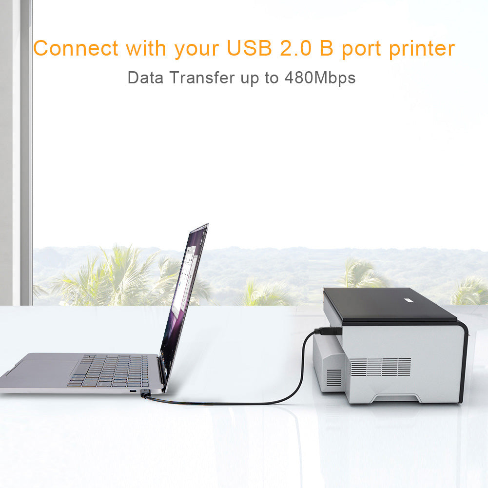usb-c to usb 2.0 b printer cable