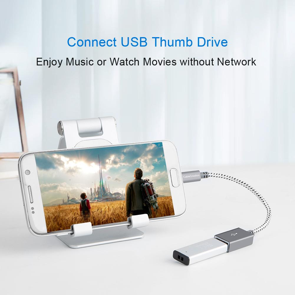 Micro USB Male to USB Female Adapter