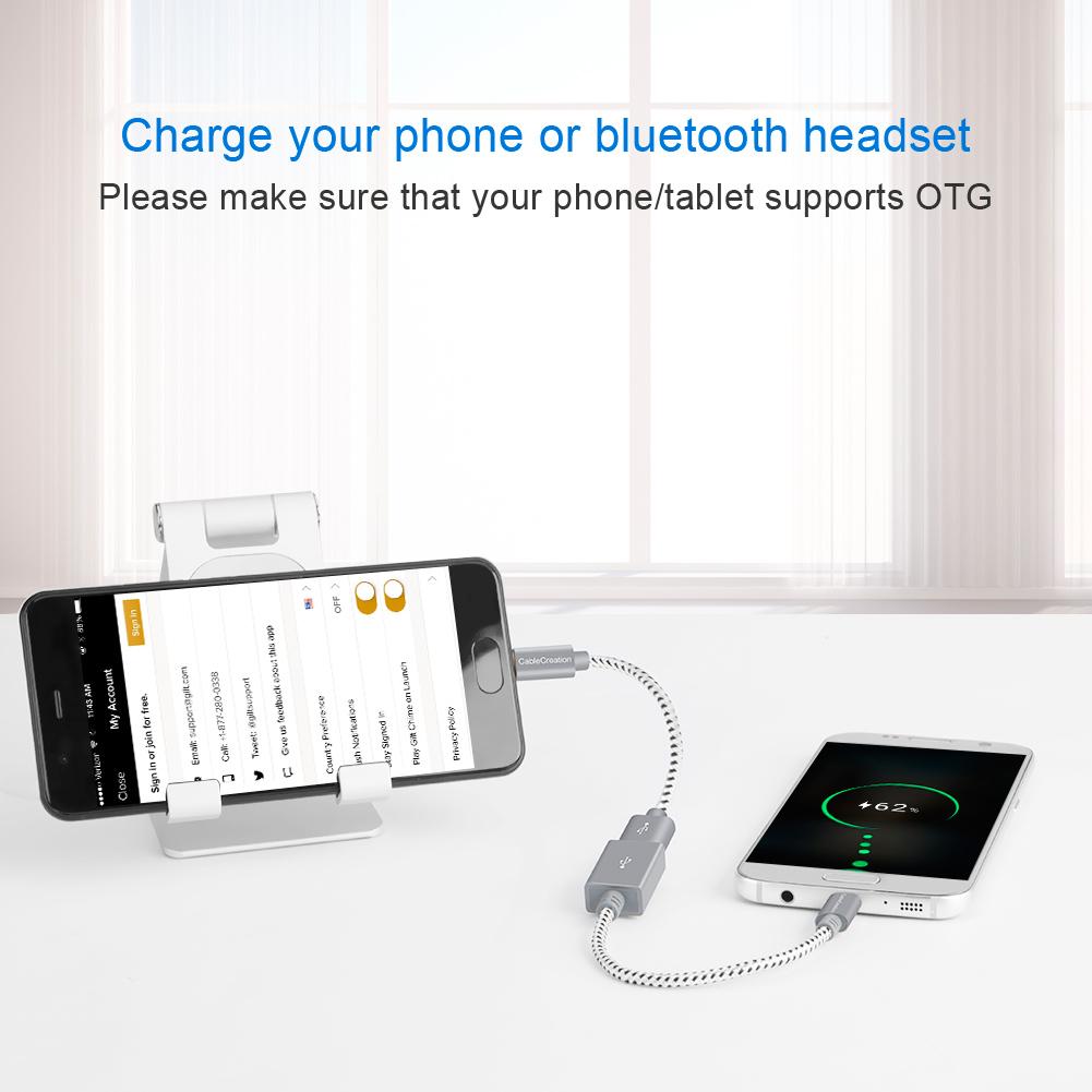 Micro USB Male to USB Female Adapter