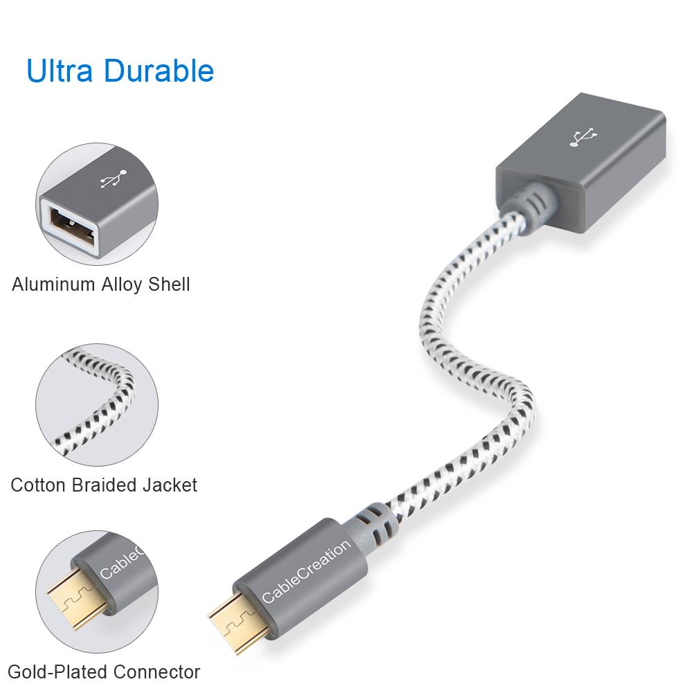 Micro USB Male to USB Female Adapter
