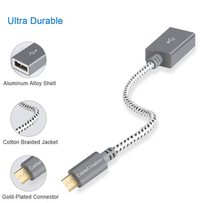 Micro USB Male to USB Female Adapter