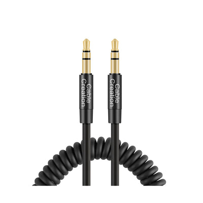 1-4 FT Coiled 3.5mm Audio Cable