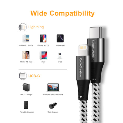 Type C to Lightning Cable for iPhone