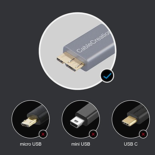 CableCreation Adaptador USB a Micro USB 0.5 ft, USB 2.0 macho a hembra para  dispositivos USB Micro-B S7, unidad flash, ratón, teclado, controlador de