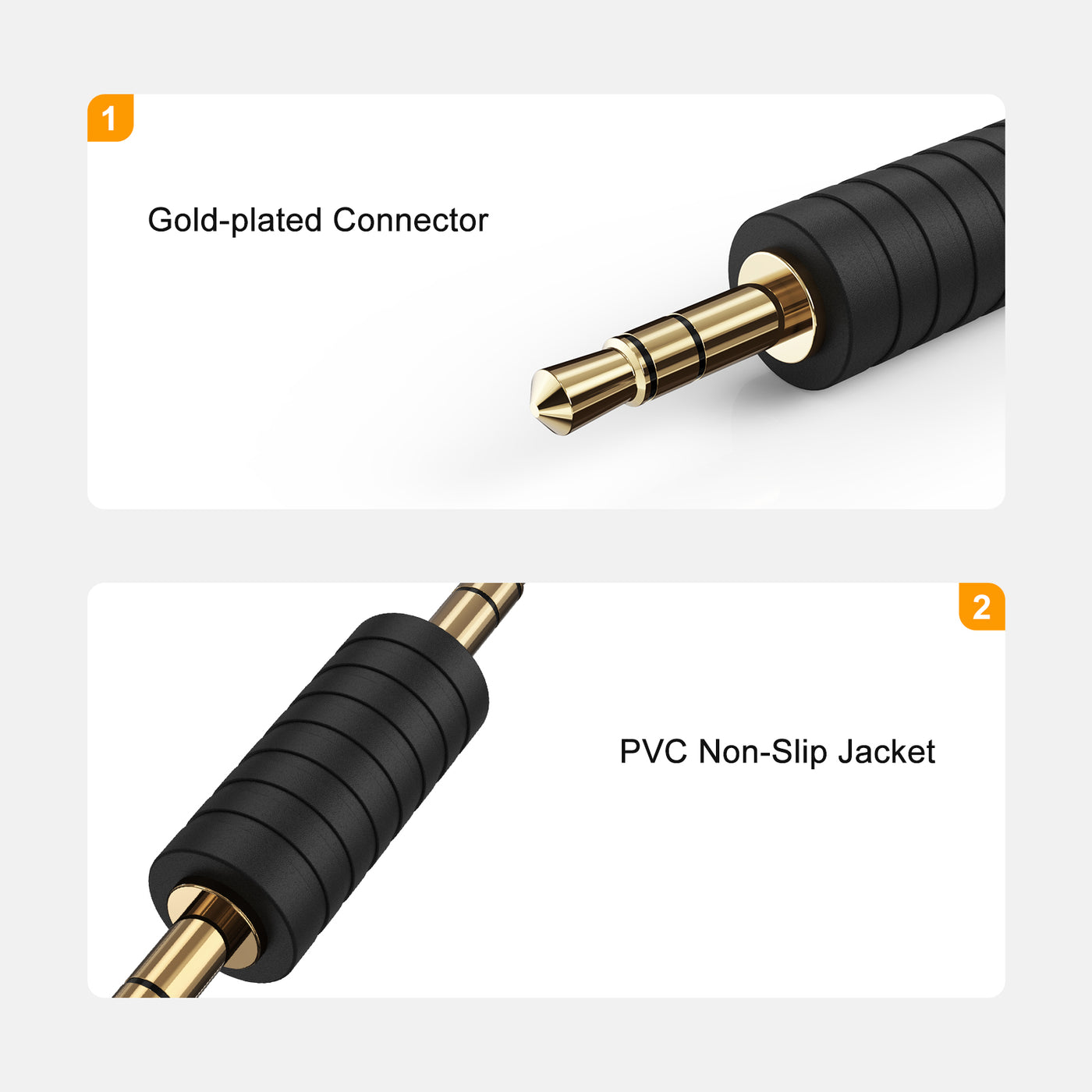3.5mm (1/8") Stereo Male to Male Connector