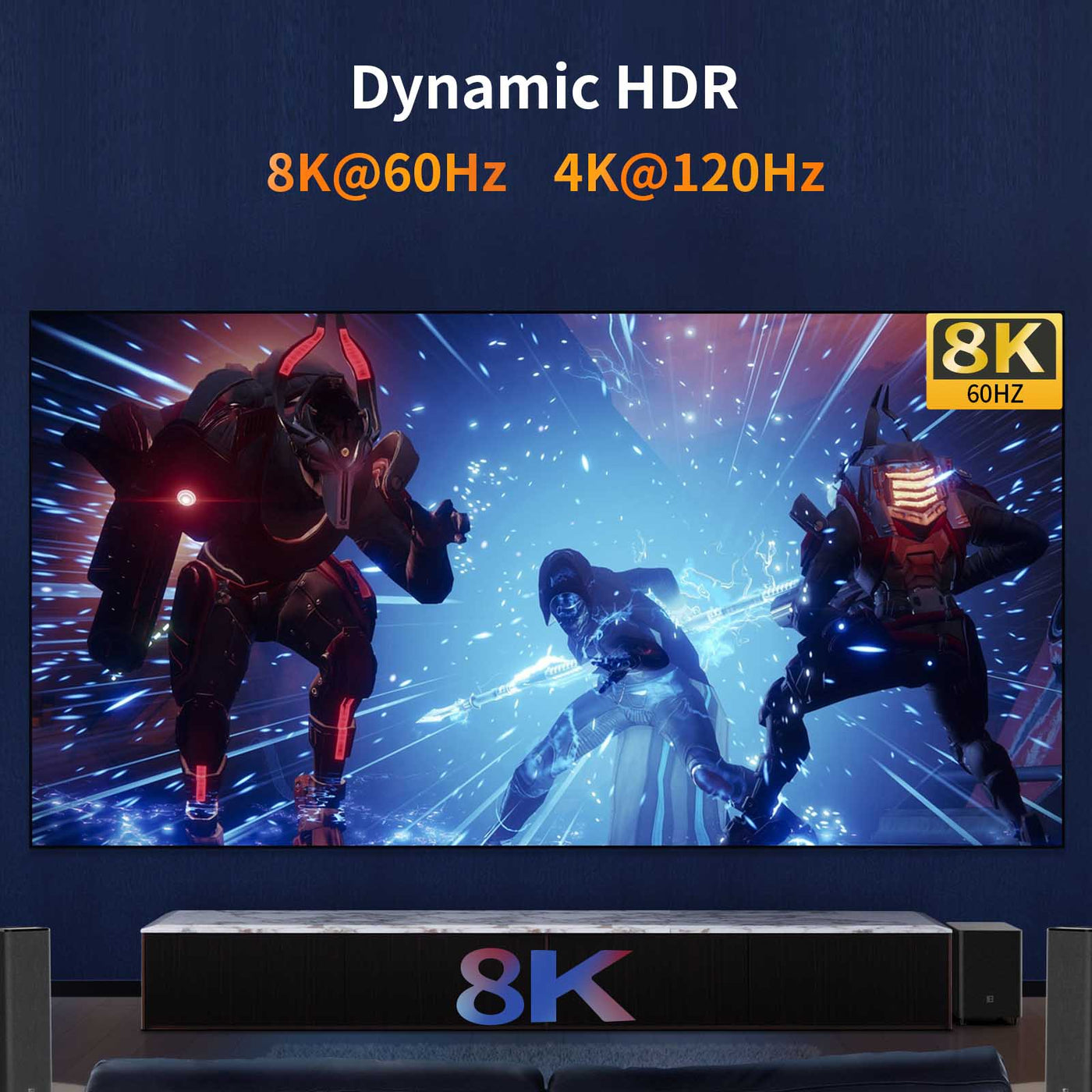 HDMI 2.1 supports Dynamic HDR
