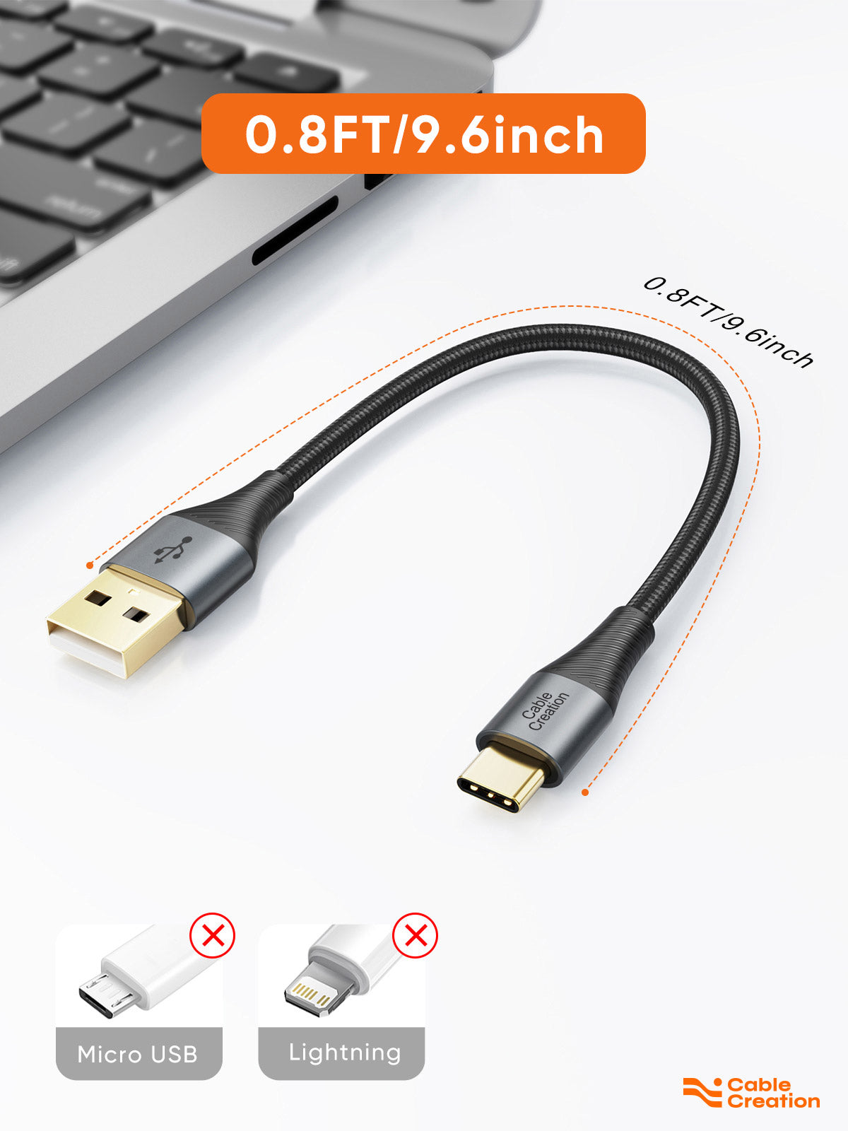short usb a to usb c cable