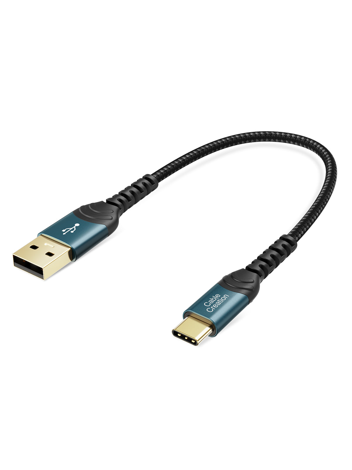 braided short usb to usb c cable