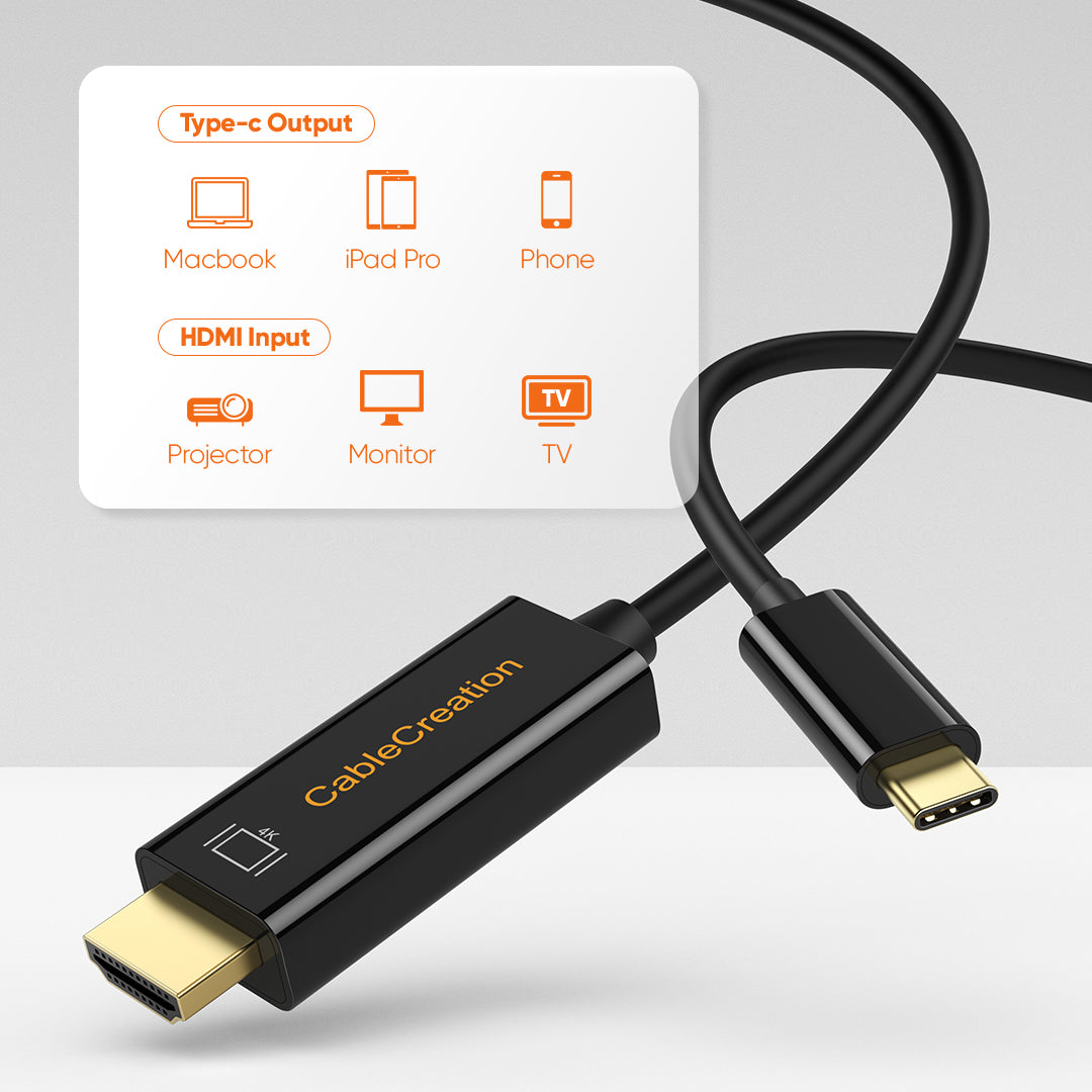 CableCreation USB C to HDMI + VGA adapter, USB 3.1 Type C to VGA