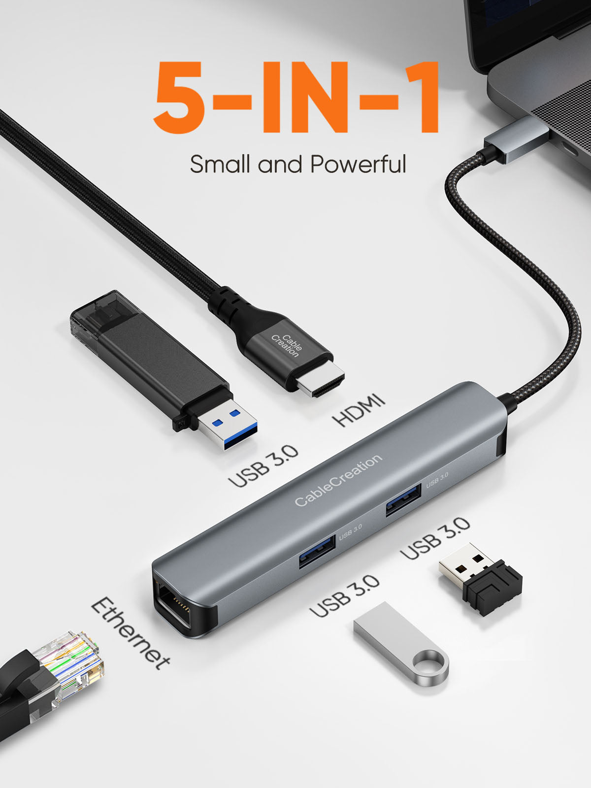 5-in-1 usb-c hub multiport adapter