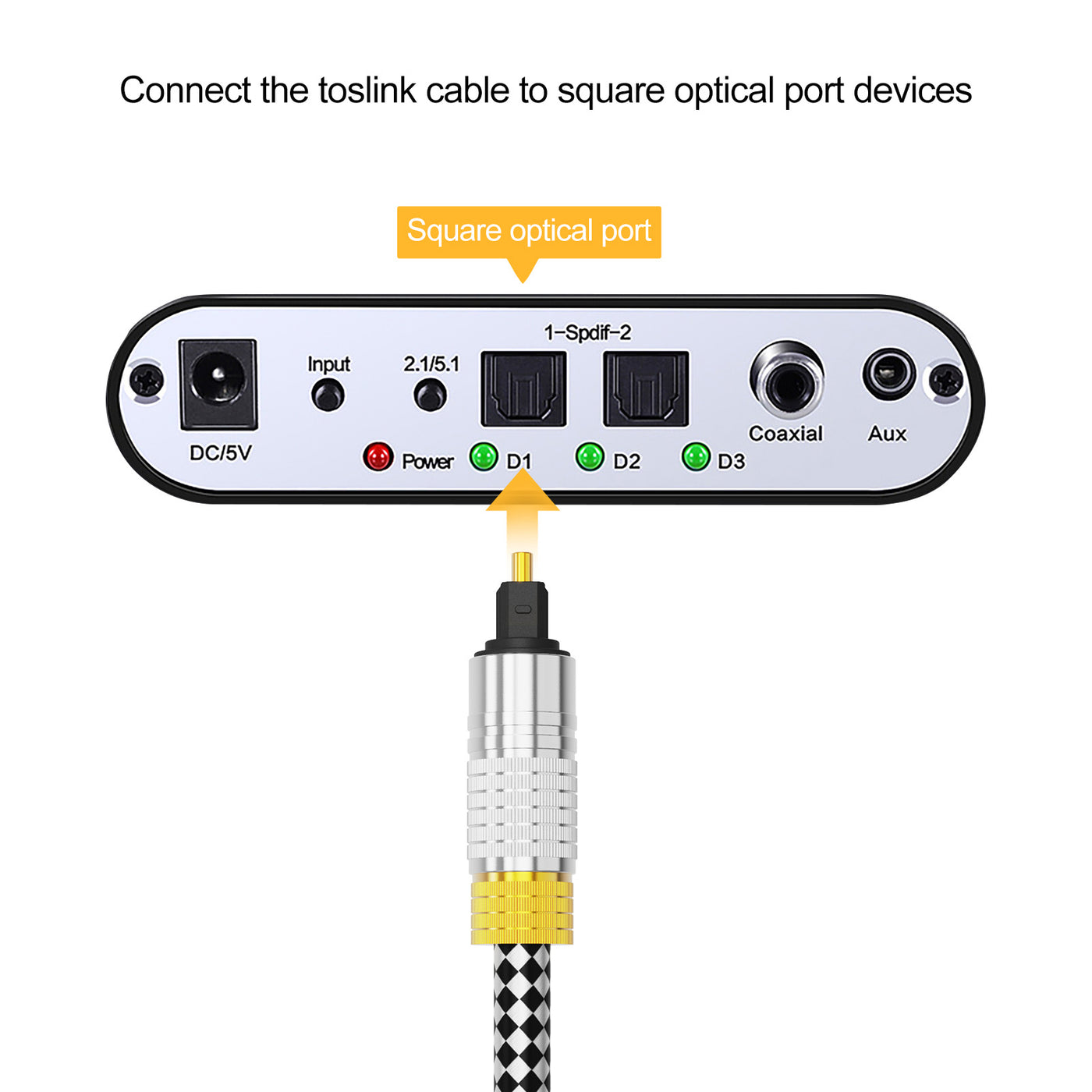 CableCreation 12FT Digital Optical Audio Cable, Toslink Cable Male to Male  Digital Optical Cable with Gold-Plated Connector for Home Theater, Sound