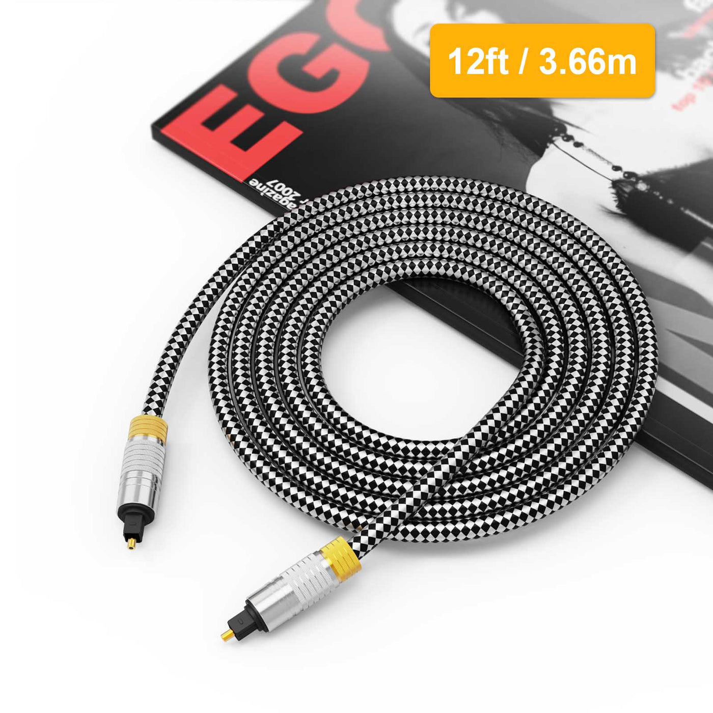Braided Optical Audio Cable12ft