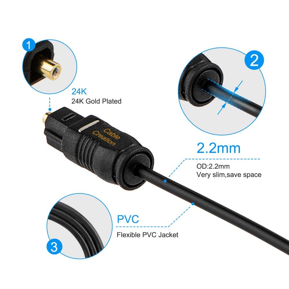 Optical Digital Audio Cable 15FT