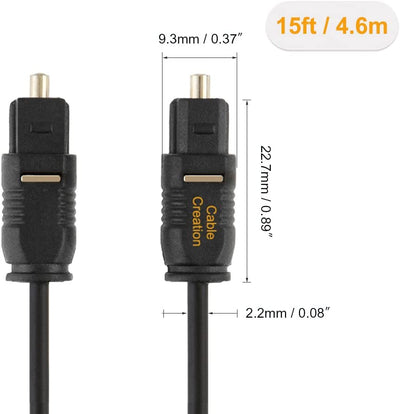 Optical Digital Audio Cable 15FT