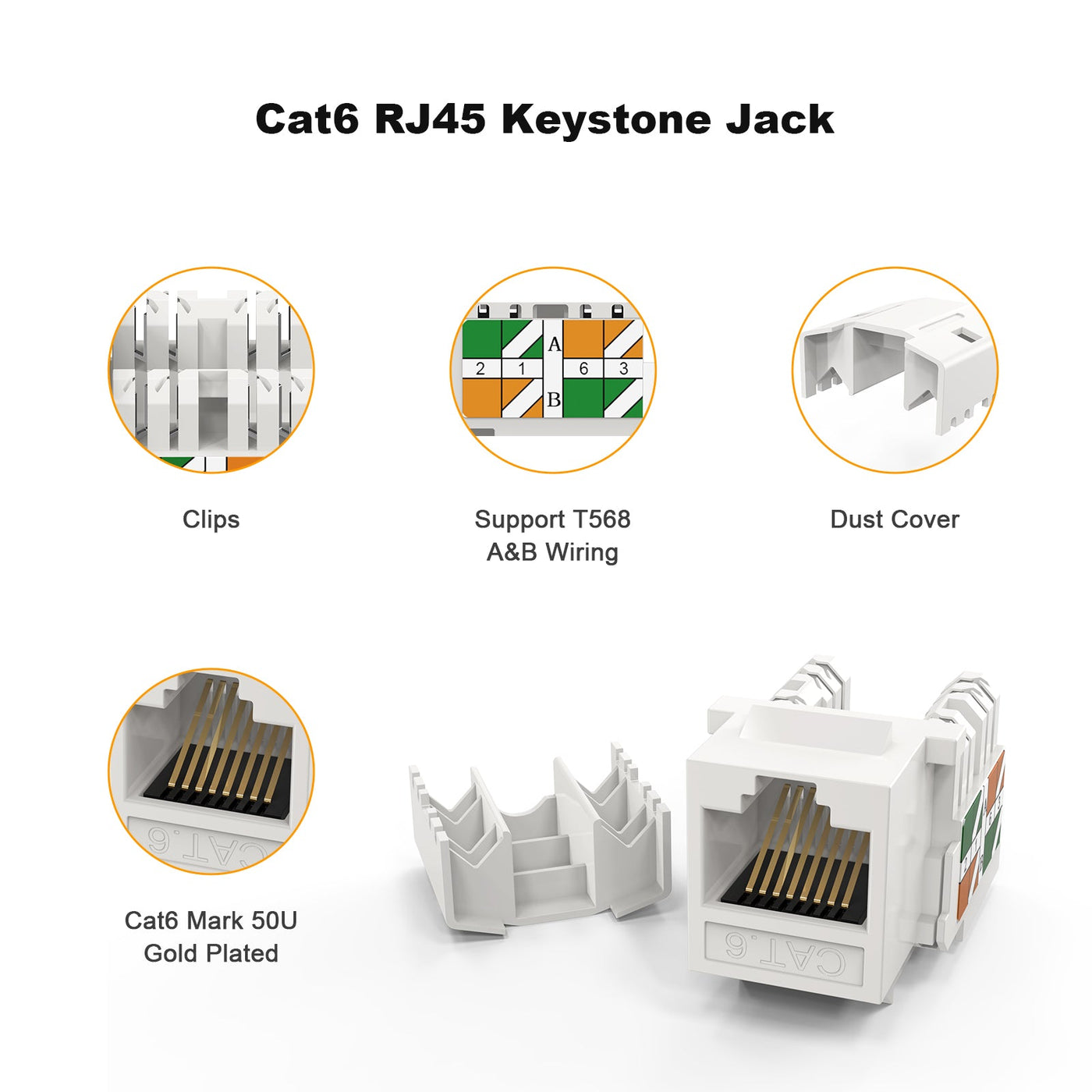 Red Rj45 Modular Jack Cat6 Rj45 Hembra Keystone Jack Fabricantes y  proveedores