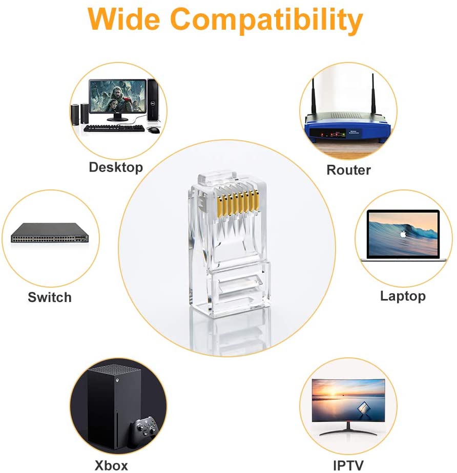 cat6 rj45 connector compatible devices