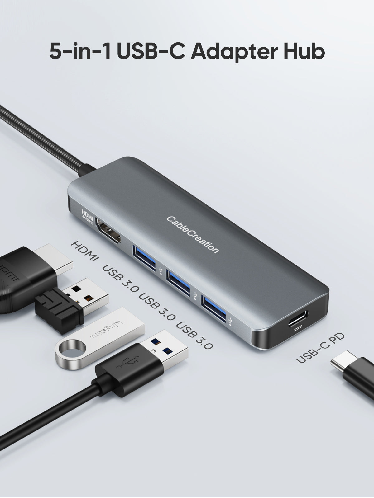 Type Hub 5-in-1 Type-C Multi Port Hub 4K 60Hz | CableCreation