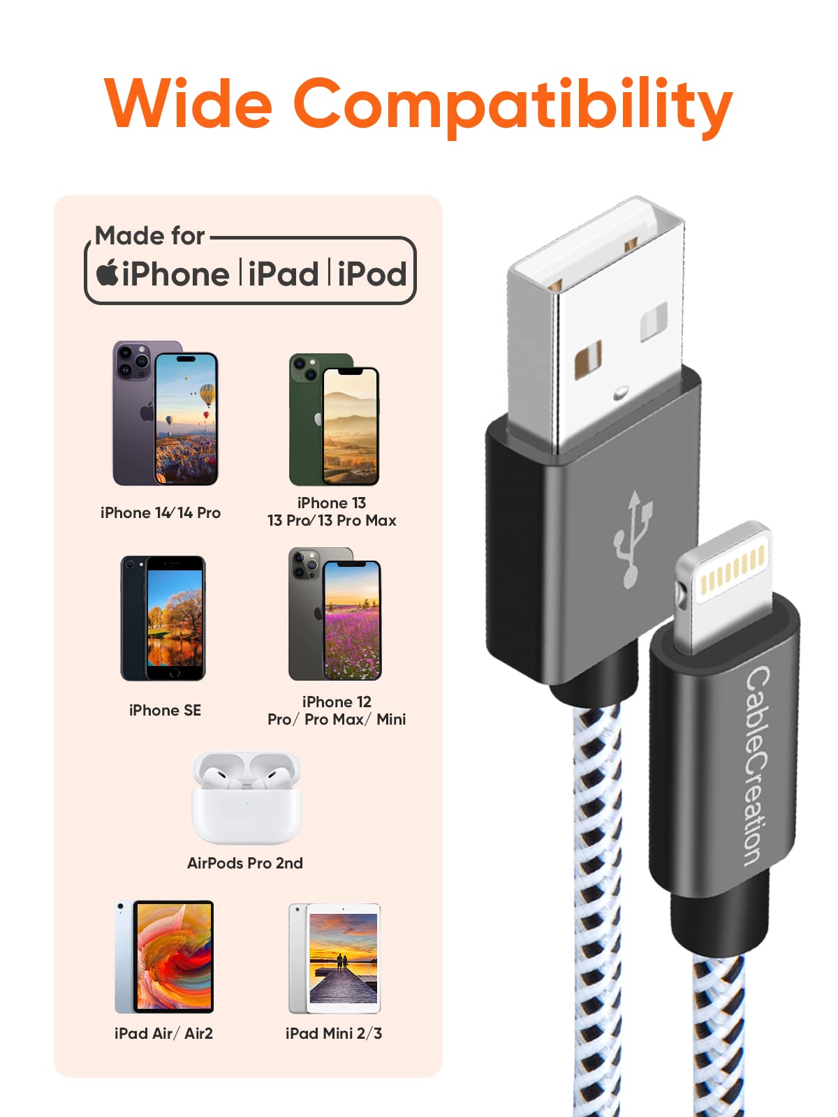 Lightning to USB Data Cable  (MFi Certified)