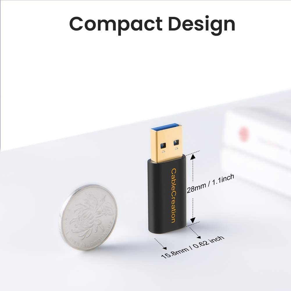 USB C to USB A (M/F) Adapter - 3 Pack –