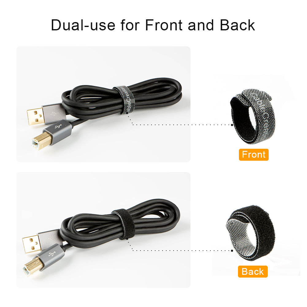 Velcro Cable Ties for dual-use for front and back